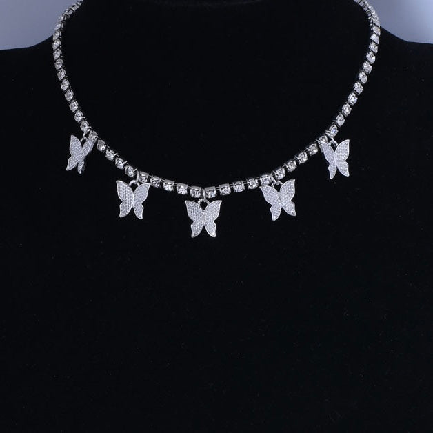 TNCH121 QWN 4 Butterfly Necklace - TNCH