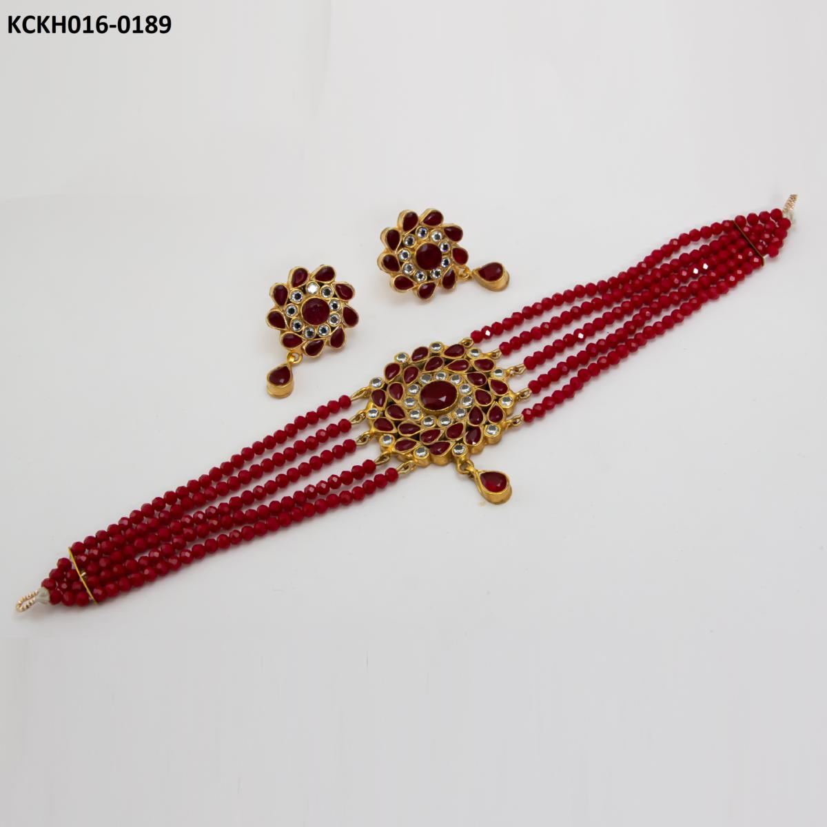 KCKH016 SDQ Kundan Choker Set - KCKH