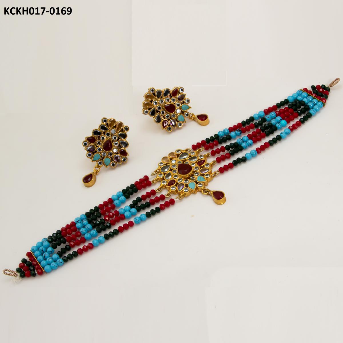 KCKH017 SDQ Kundan Choker Set - KCKH