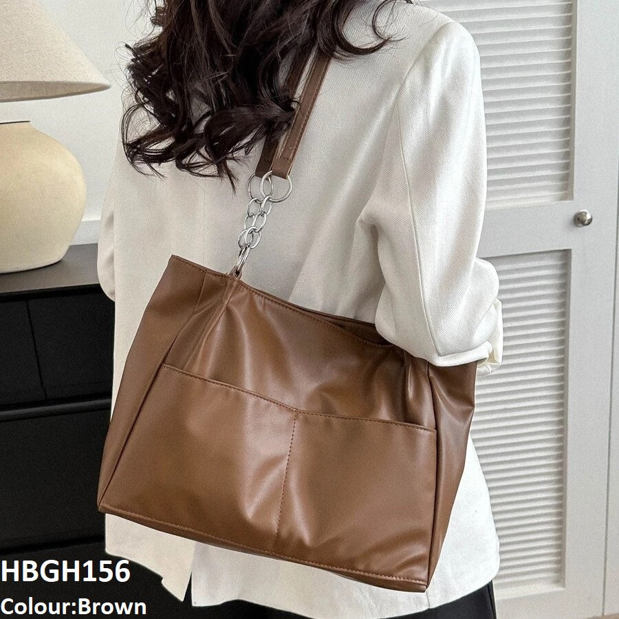 HBGH156 BBM Plain Leather Bag - HBGH