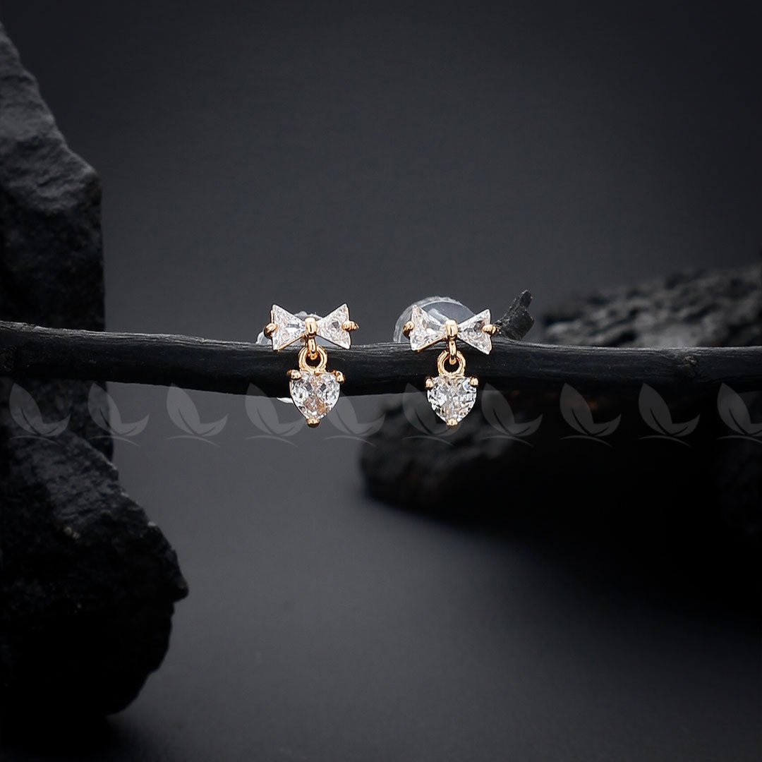 Crystal Bow Stud Earrings