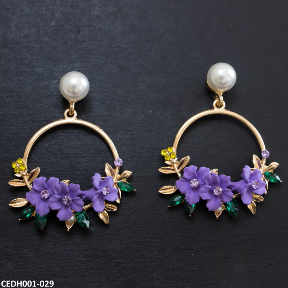 CEDH001 JMN Earrings Flower - CEDH