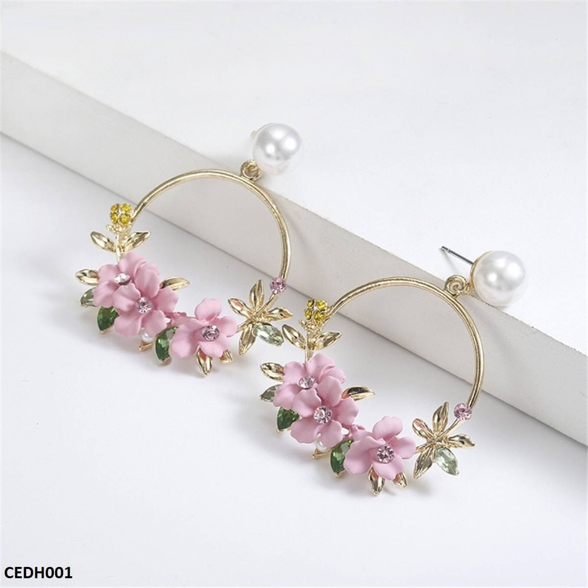 CEDH001 JMN Earrings Flower - CEDH