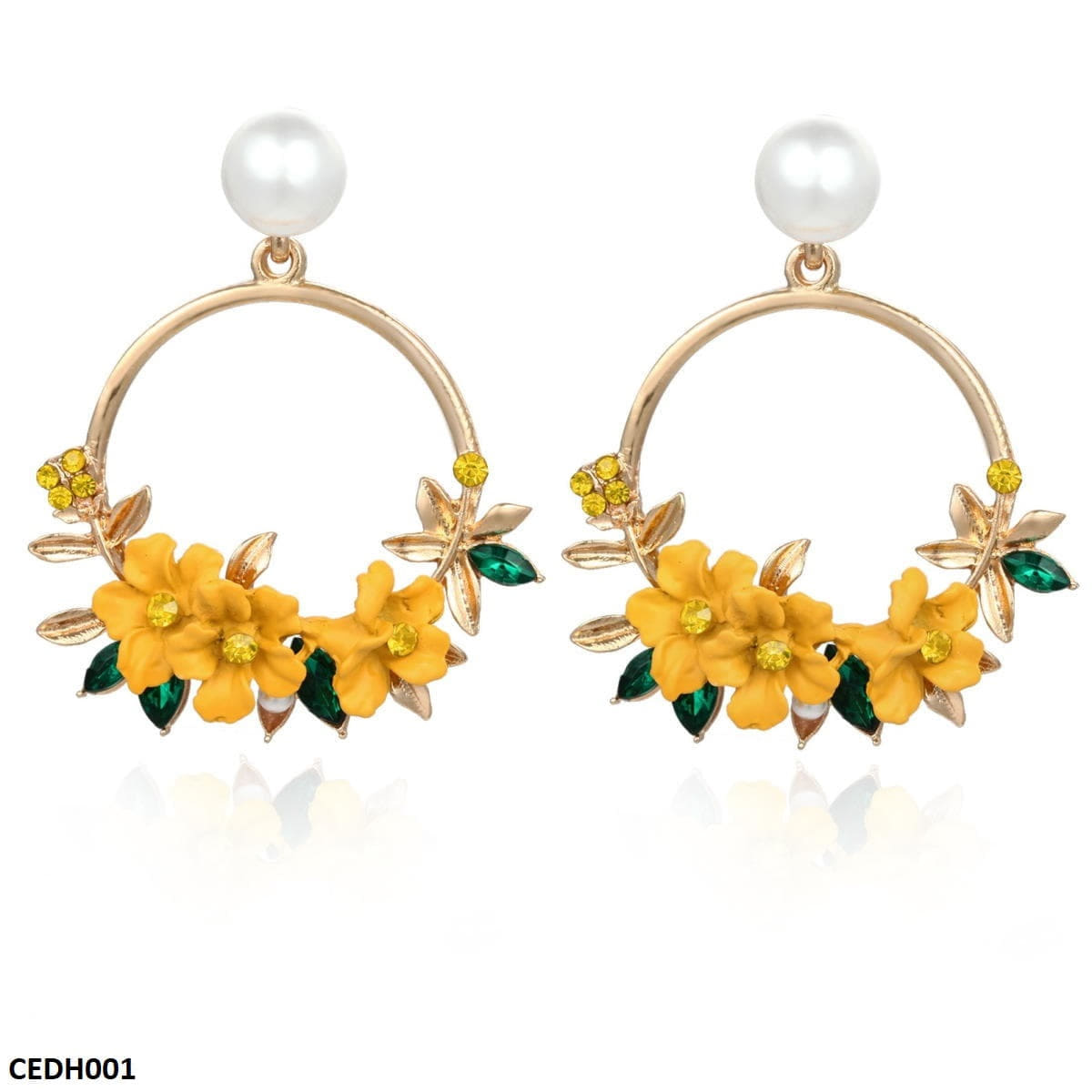 CEDH001 JMN Earrings Flower - CEDH