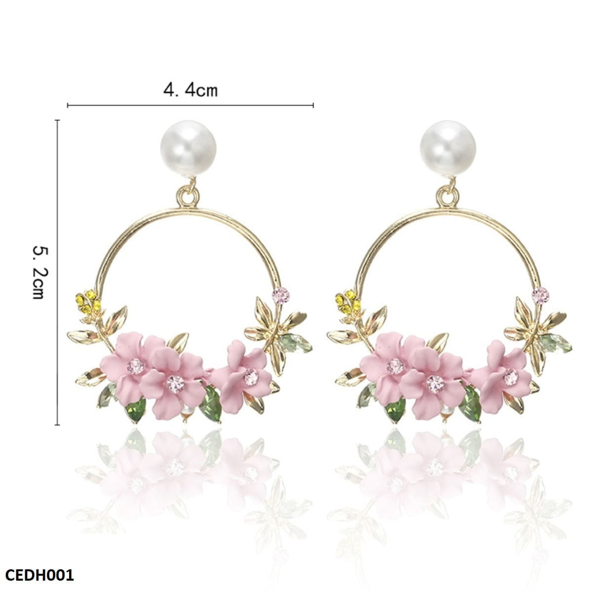 CEDH001 JMN Earrings Flower - CEDH