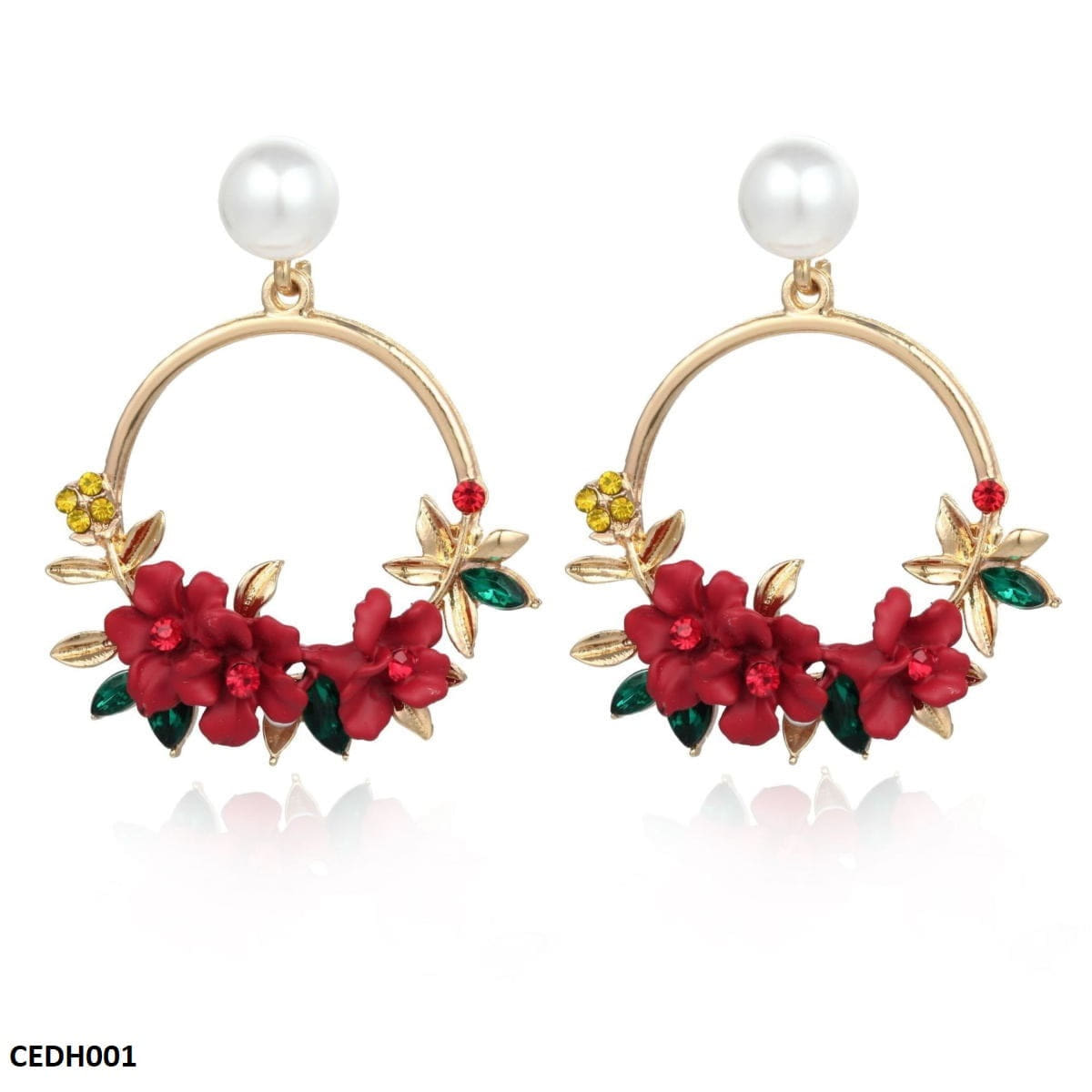 CEDH001 JMN Earrings Flower - CEDH