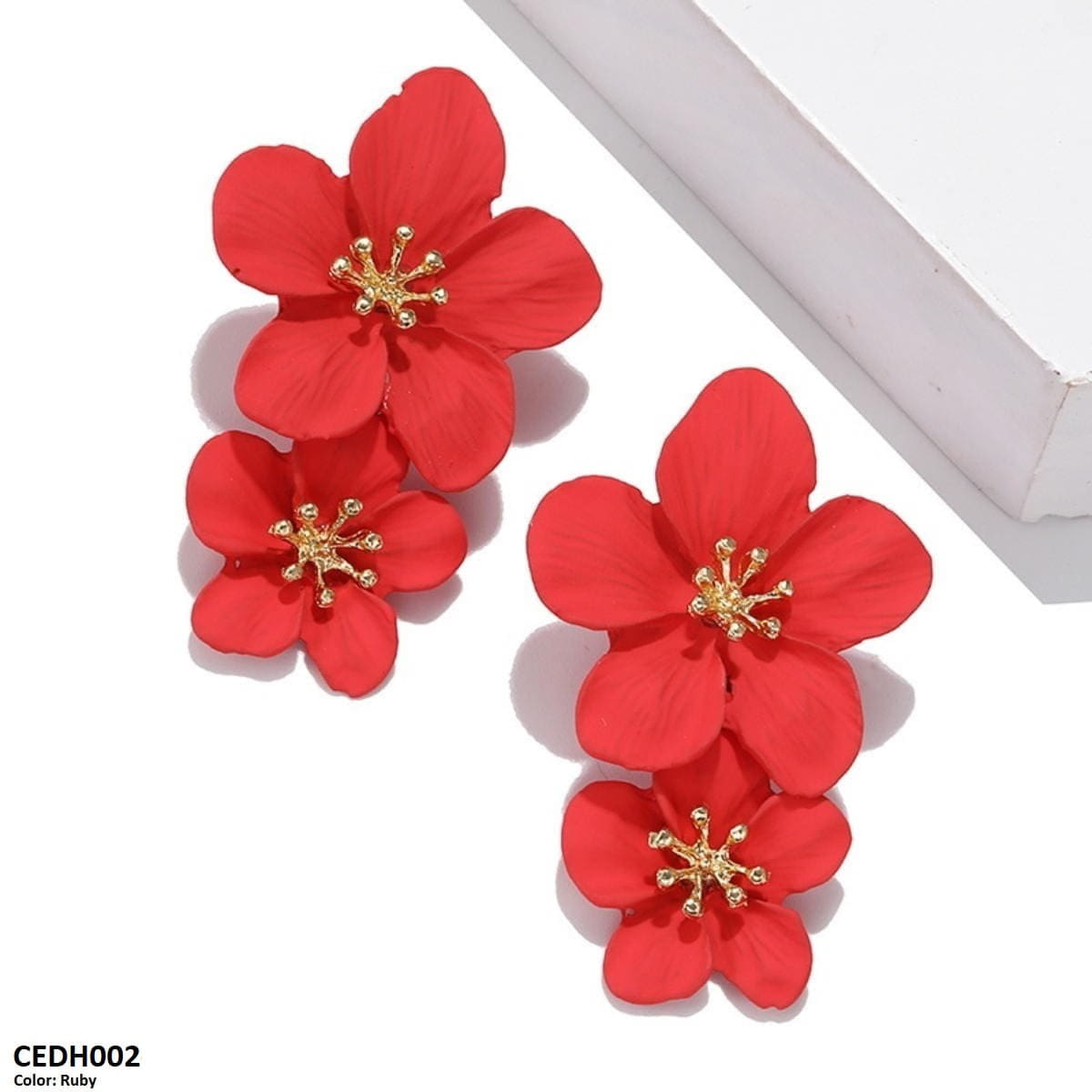 CEDH002 JMN Flower Drop Earrings - CEDH