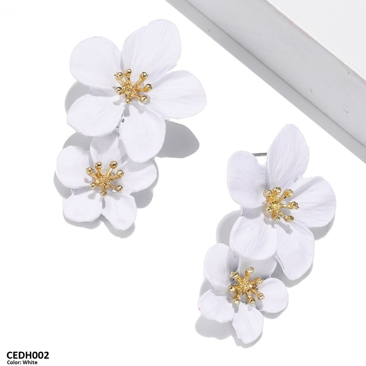 CEDH002 JMN Flower Drop Earrings - CEDH