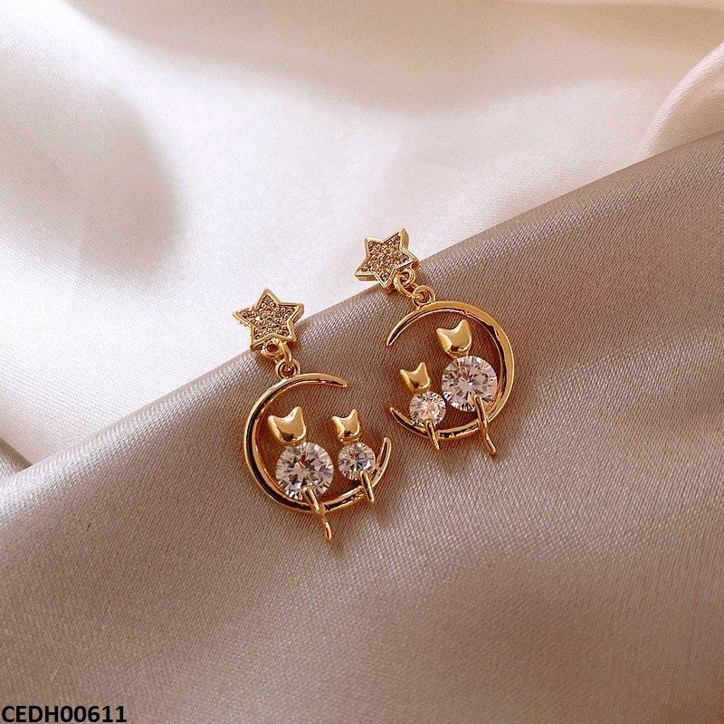 CEDH00611 JMN Star/Moon Drop Earrings - CEDH