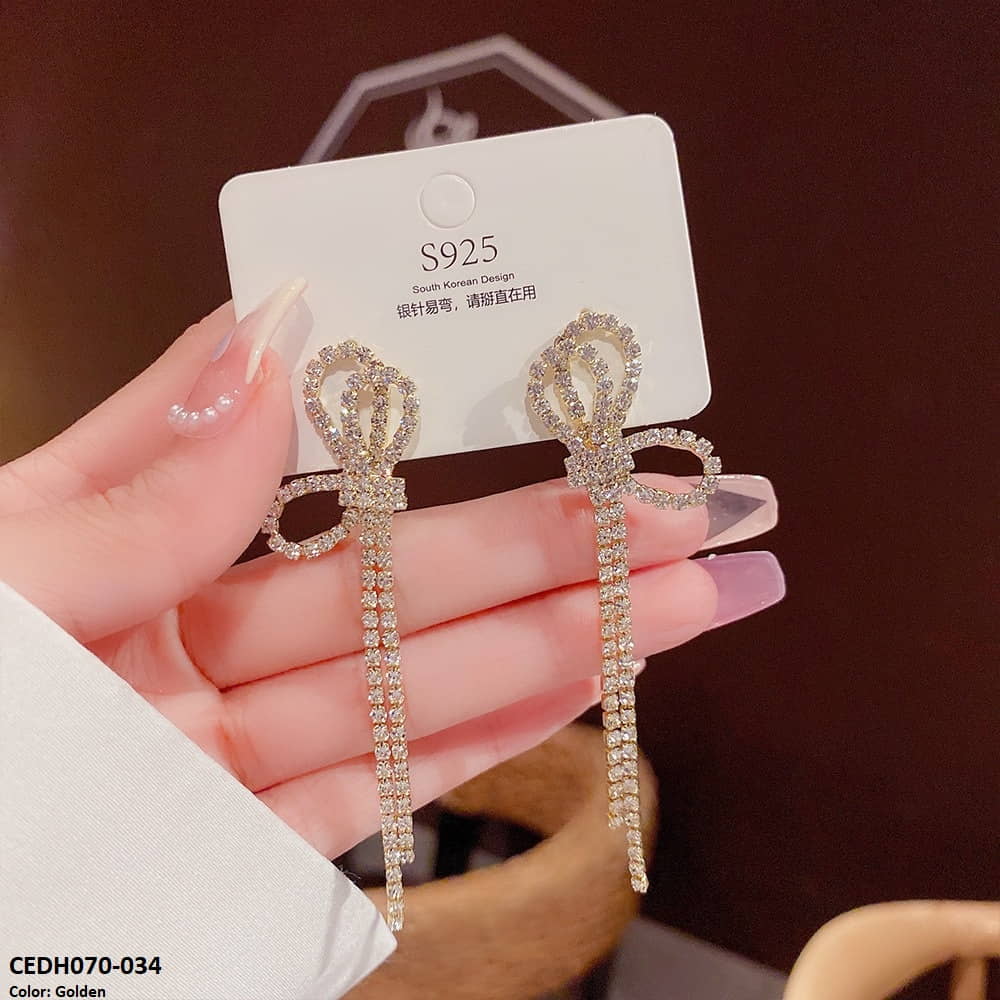 CEDH070 DDJ Tassel Drop Earrings Pair - CEDH