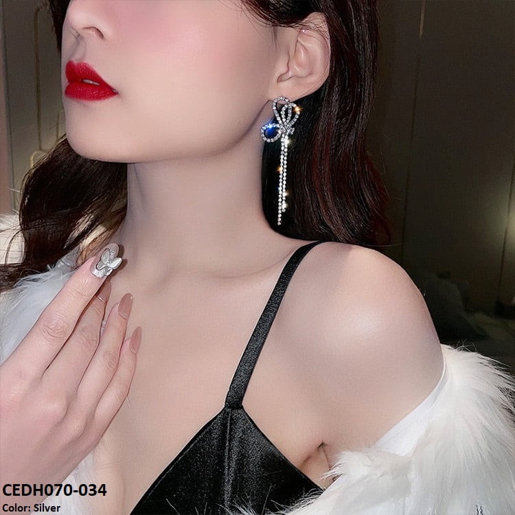 CEDH070 DDJ Tassel Drop Earrings Pair - CEDH