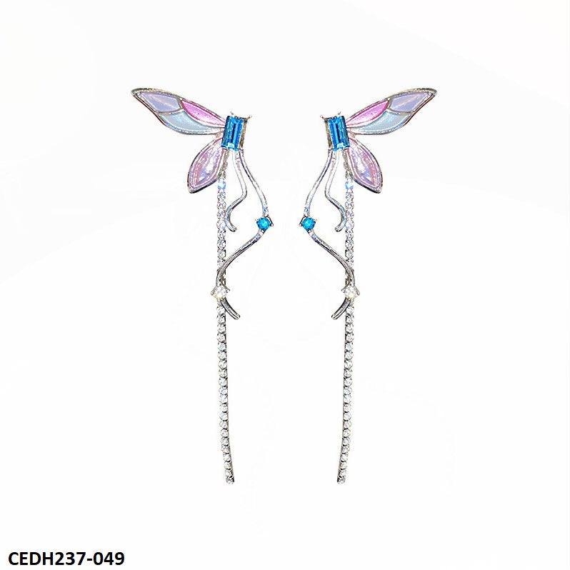 CEDH237 SYB Wing's Tassels Drop Earrings Pair - CEDH