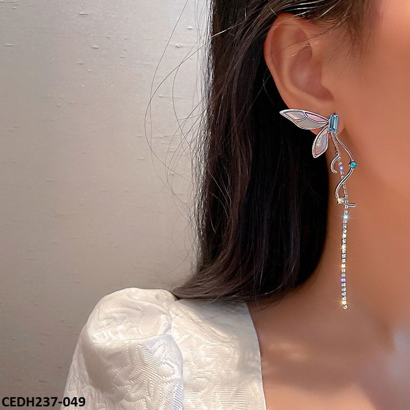 CEDH237 SYB Wing's Tassels Drop Earrings Pair - CEDH