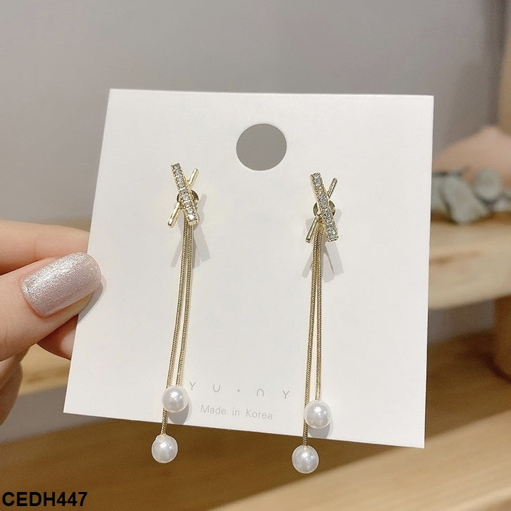 CEDH447 YYZ X-Pearl Ear Drop Pair - CEDH