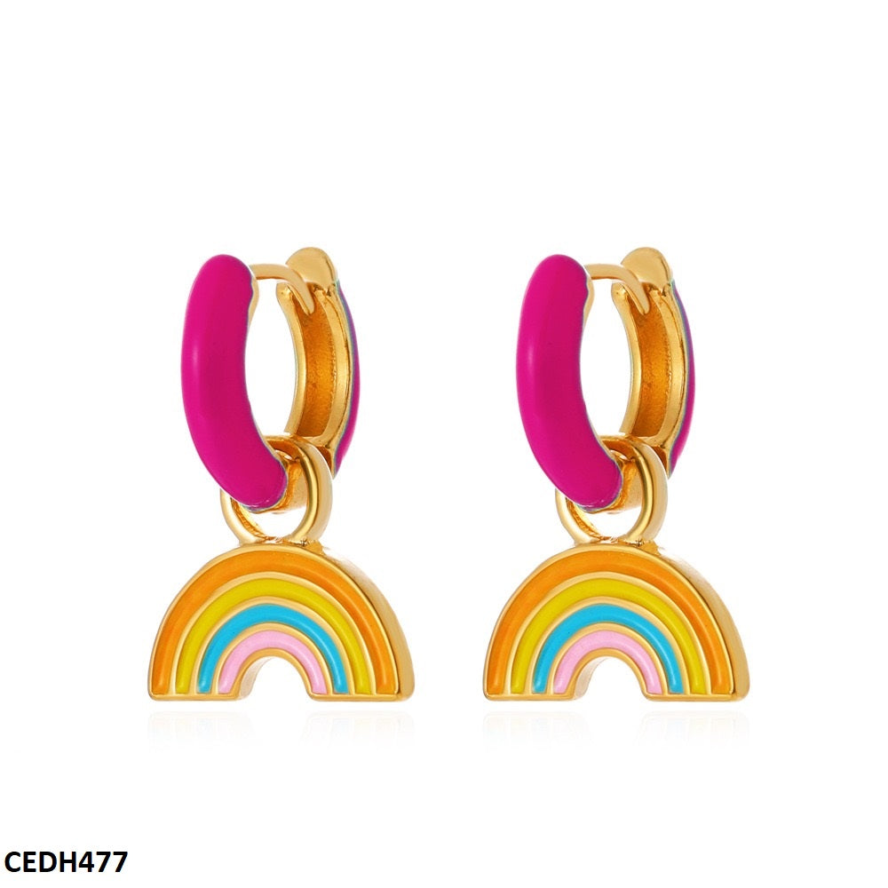 CEDH477 QWN Rainbow Drop Earrings - CEDH