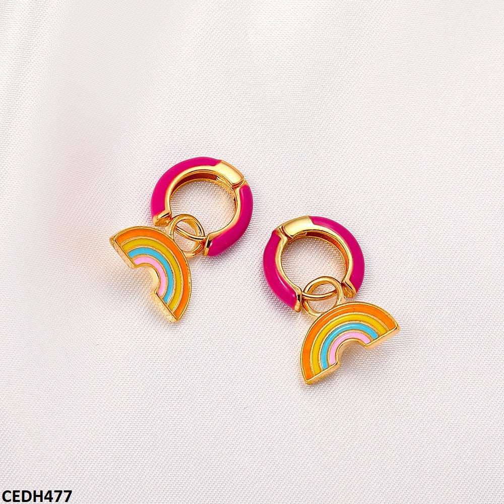 CEDH477 QWN Rainbow Drop Earrings - CEDH