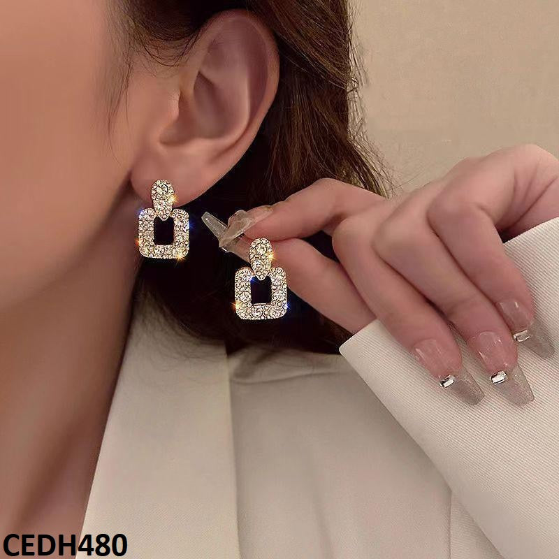 CEDH480 ZHL Square Drop Earrings - CEDH