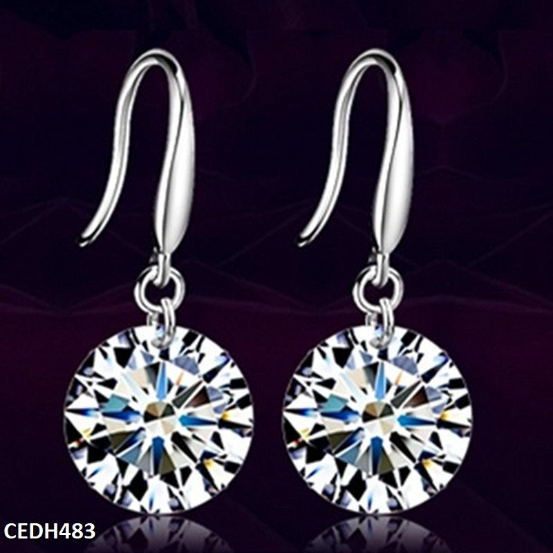 CEDH483 JMN Round Drop Earrings - CEDH