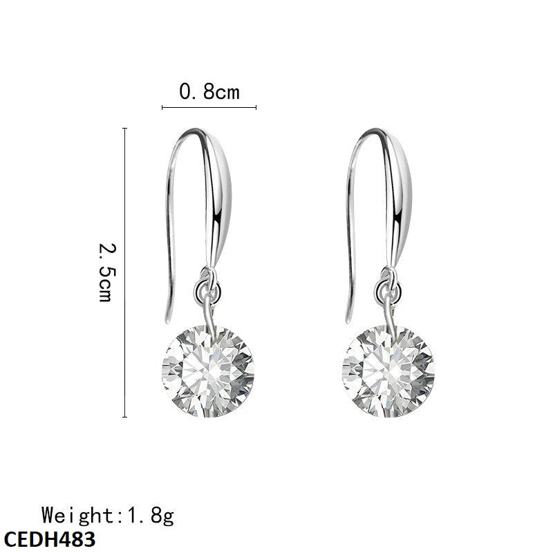 CEDH483 JMN Round Drop Earrings - CEDH