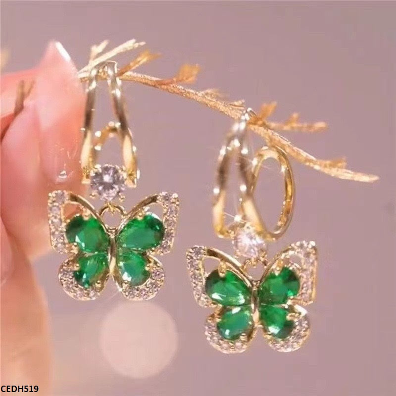 CEDH519 LSH Butterfly Drop Earrings Pair  - CEDH