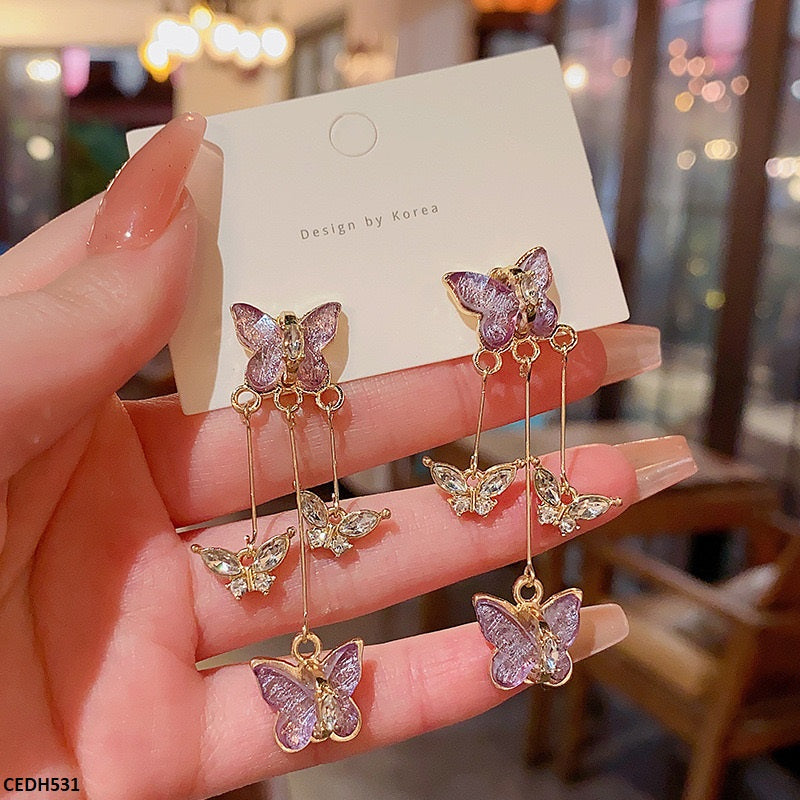 CEDH531 LSH Butterfly Drop Earrings  - CEDH