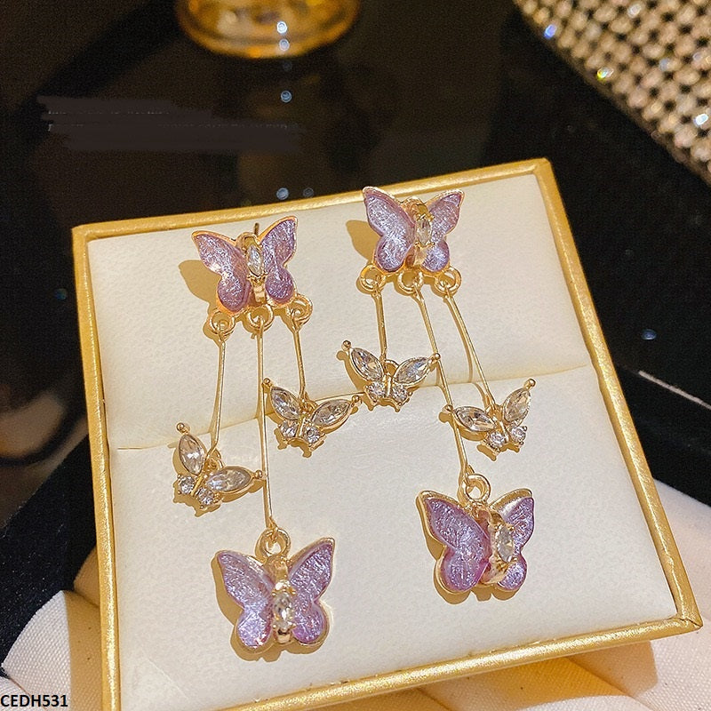 CEDH531 LSH Butterfly Drop Earrings  - CEDH