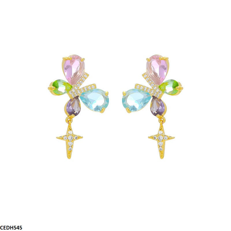 CEDH545 DDJ Tear/Star Drop  Earrings  - CEDH