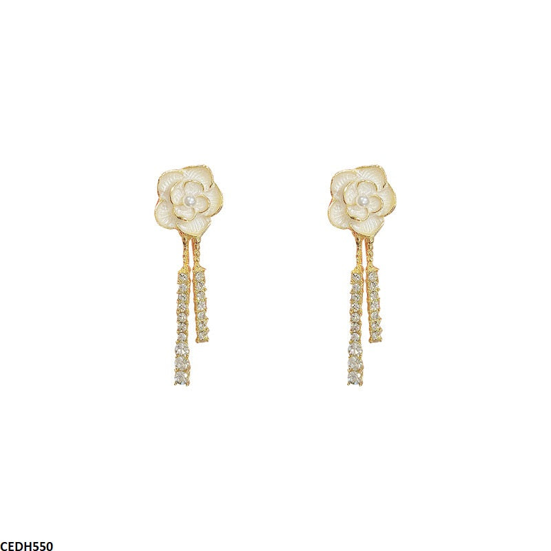 CEDH550 HJF Flower/Layer Drop  Earrings  - CEDH