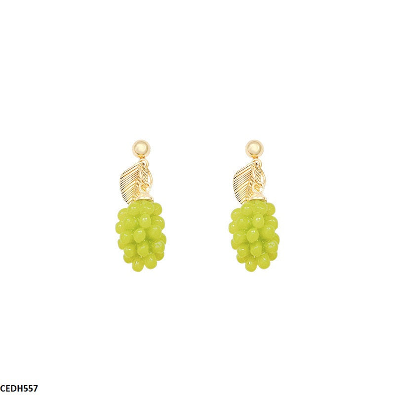 CEDH557 HJF Grapes Drop  Earrings  - CEDH