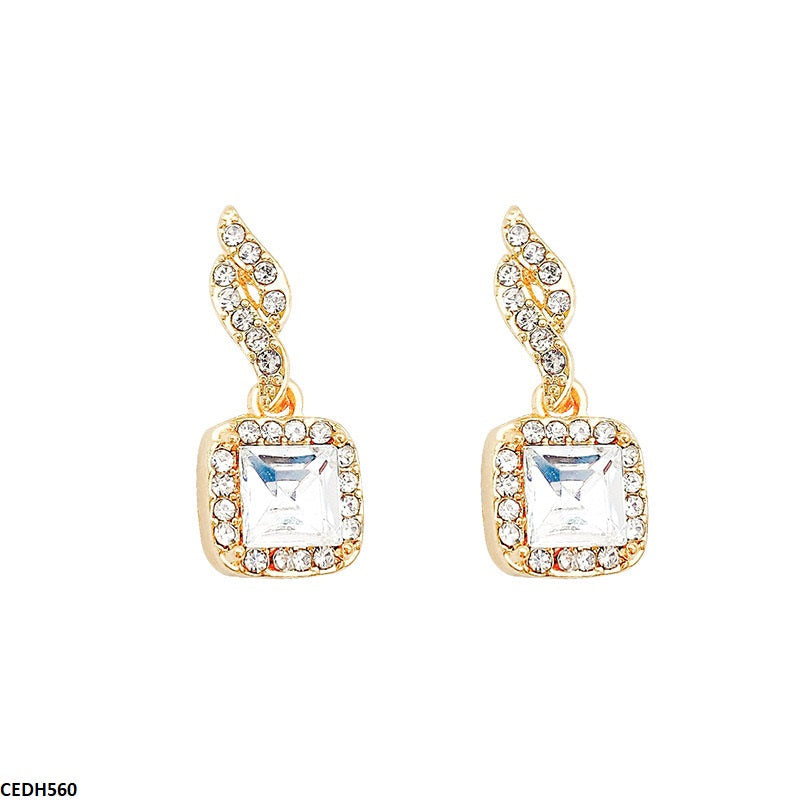 CEDH560 HJF Square Drop  Earrings  - CEDH