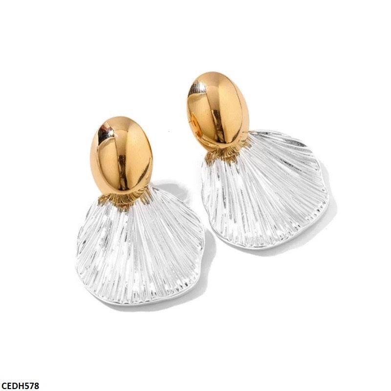 CEDH578 ZCD Stainless Steel Round Drop Earrings  - CEDH