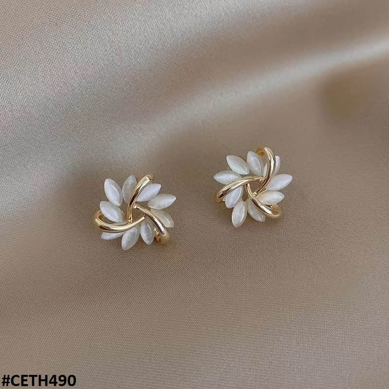 CETH490 BTO  Flower  Stud Tops Pair - CETH