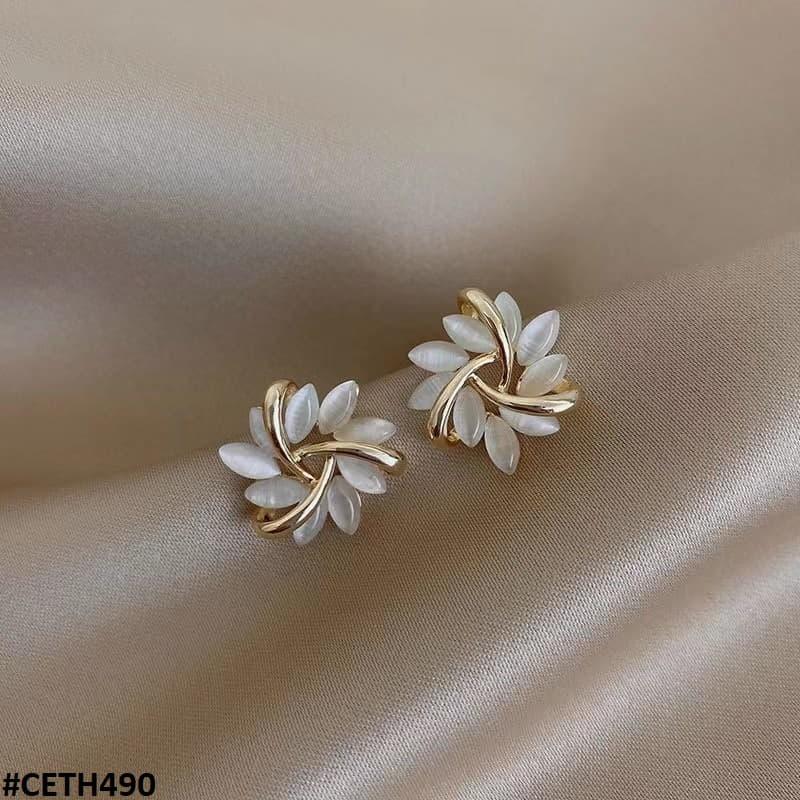 CETH490 BTO  Flower  Stud Tops Pair - CETH