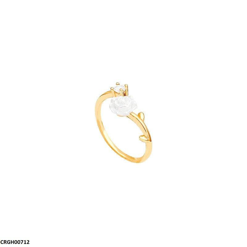 CRGH00712 HJF Flower/Circle Stone Ring Adjustable - CRGH