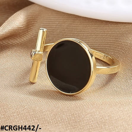 CRGH442 SZL Round Painted Adjustable Ring - CRGH