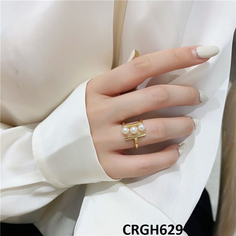 CRGH629 WXL Imp Pearl Ring Adjustable - CRGH