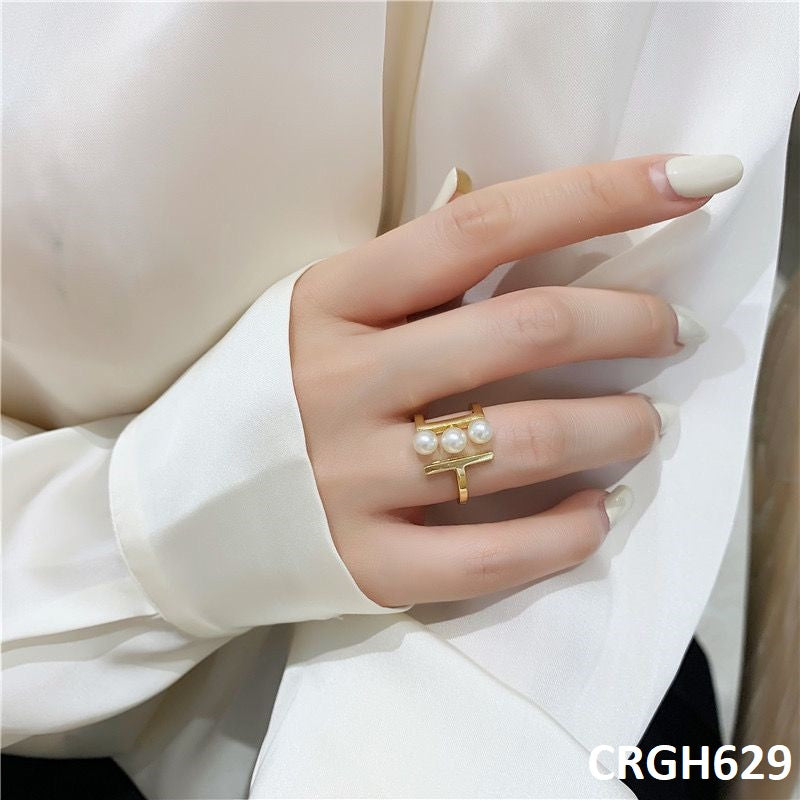 CRGH629 WXL Imp Pearl Ring Adjustable - CRGH