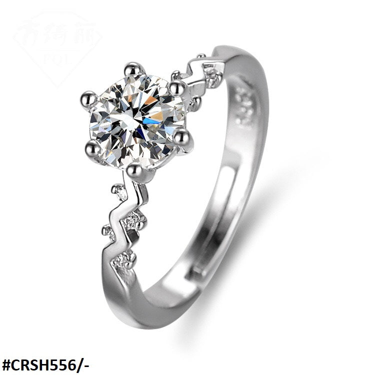 CRSH556 ZFQ ZigZag Catherdral Ring Adjustable - TRSH