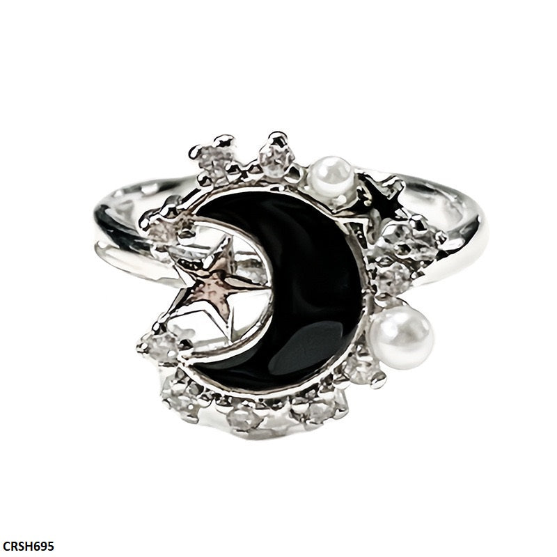 CRSH695 JJS Moon/Star Ring Adjustable- CRSH