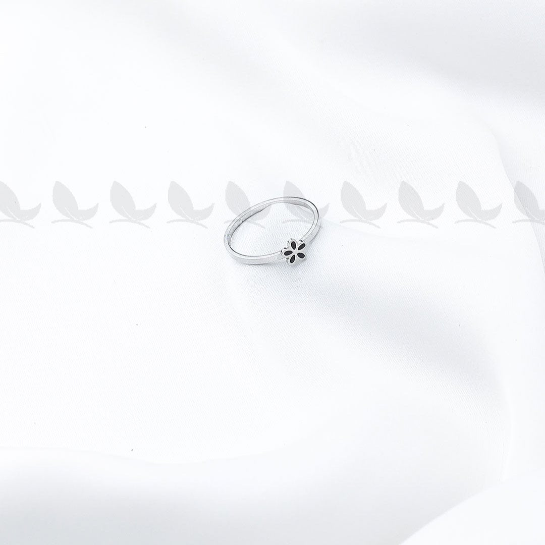 Enamel flower Ring-8248