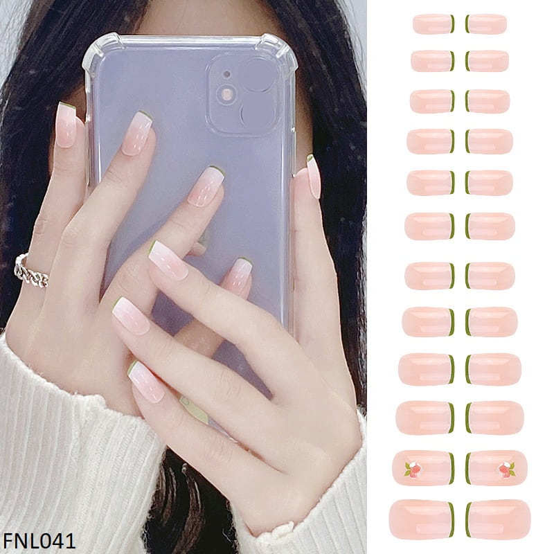 FNL041 PNA Squoval Fake Nail Set 24Pcs - FNL