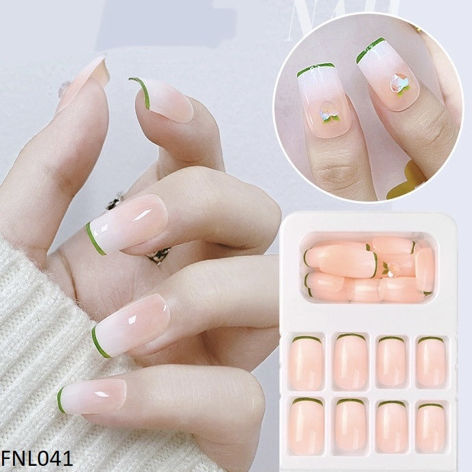 FNL041 PNA Squoval Fake Nail Set 24Pcs - FNL