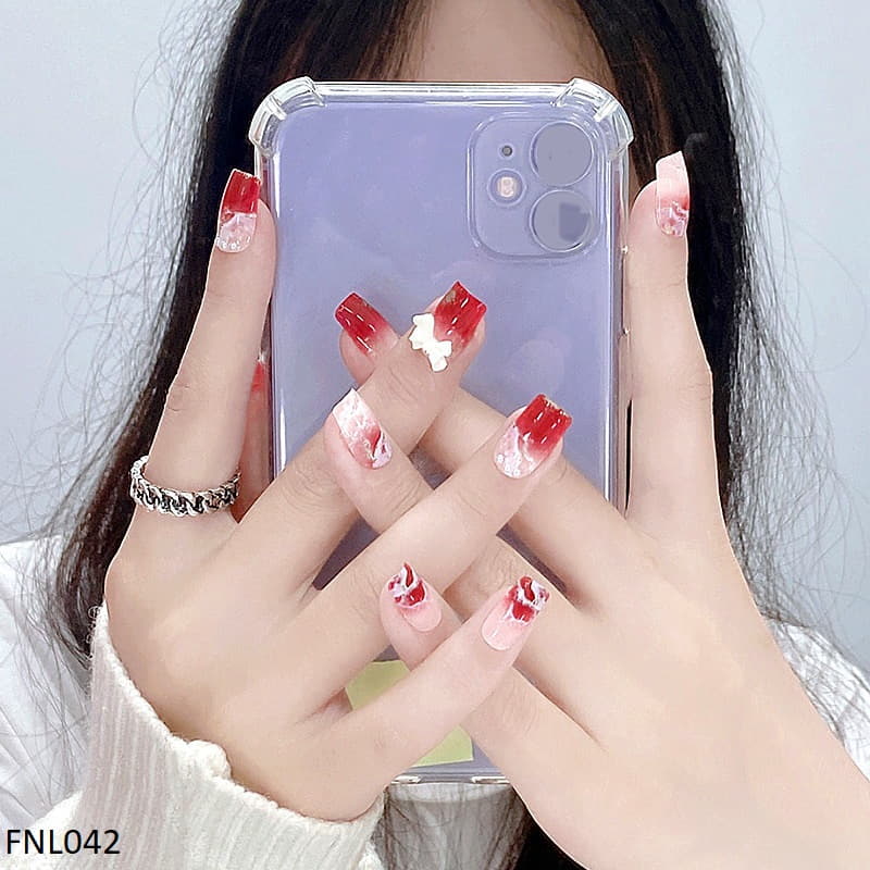 FNL042 PNA Square Rounded Nail Set 24Pcs - FNL