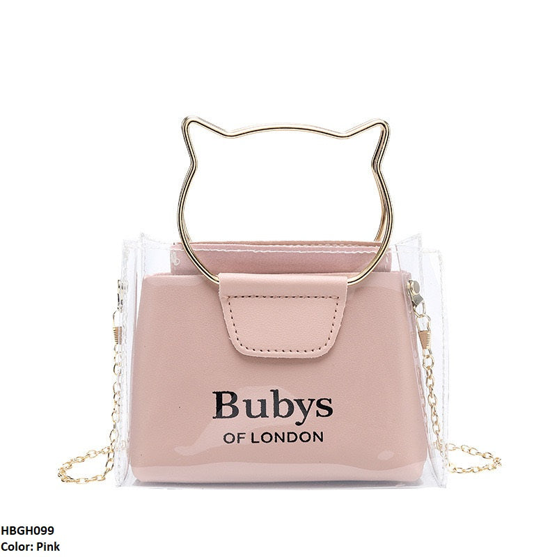 HBGH099 APH Oblique Transparent hand Bag  - HBGH