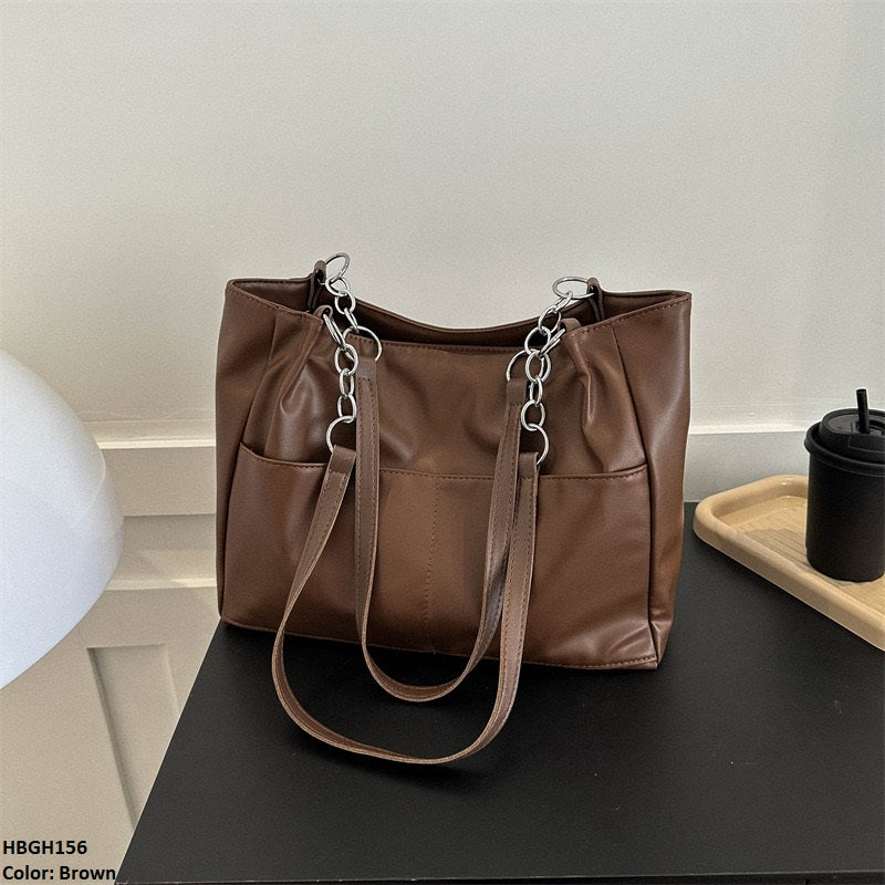 HBGH156 BBM Plain Leather Bag - HBGH