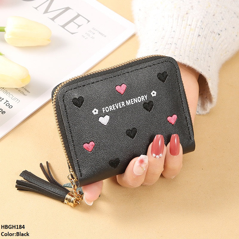 HBGH184 LMP Printed Heart Hand Clutch - HBGH