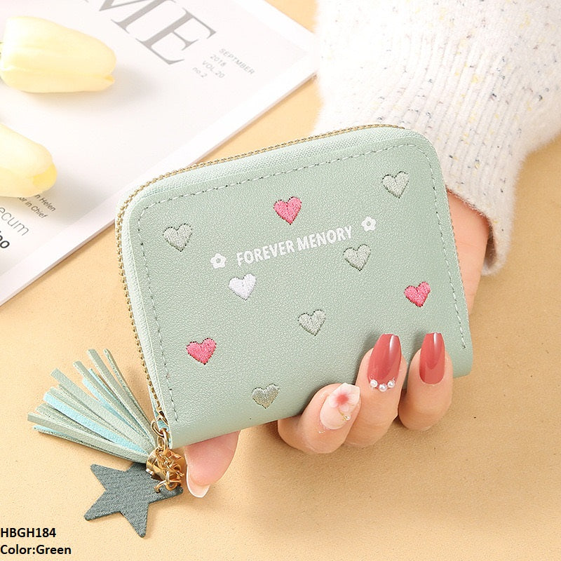 HBGH184 LMP Printed Heart Hand Clutch - HBGH