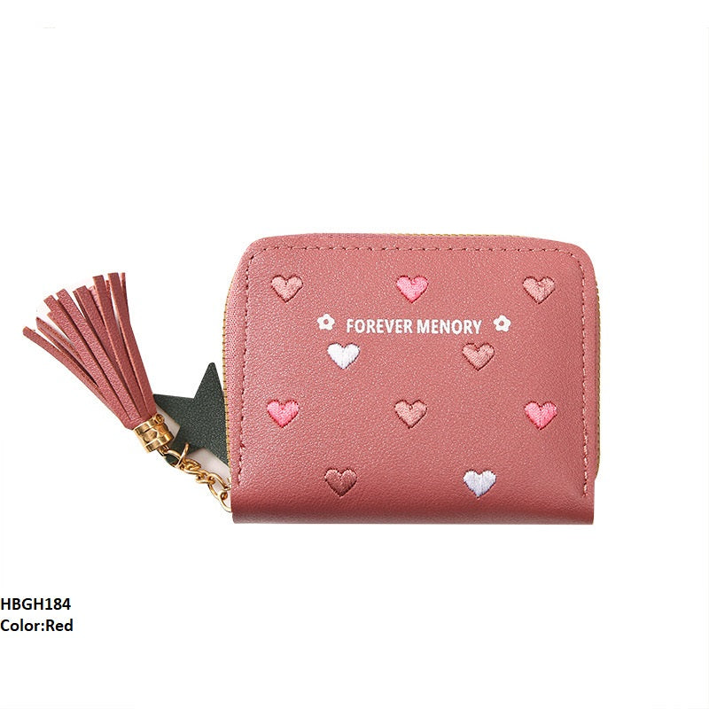 HBGH184 LMP Printed Heart Hand Clutch - HBGH