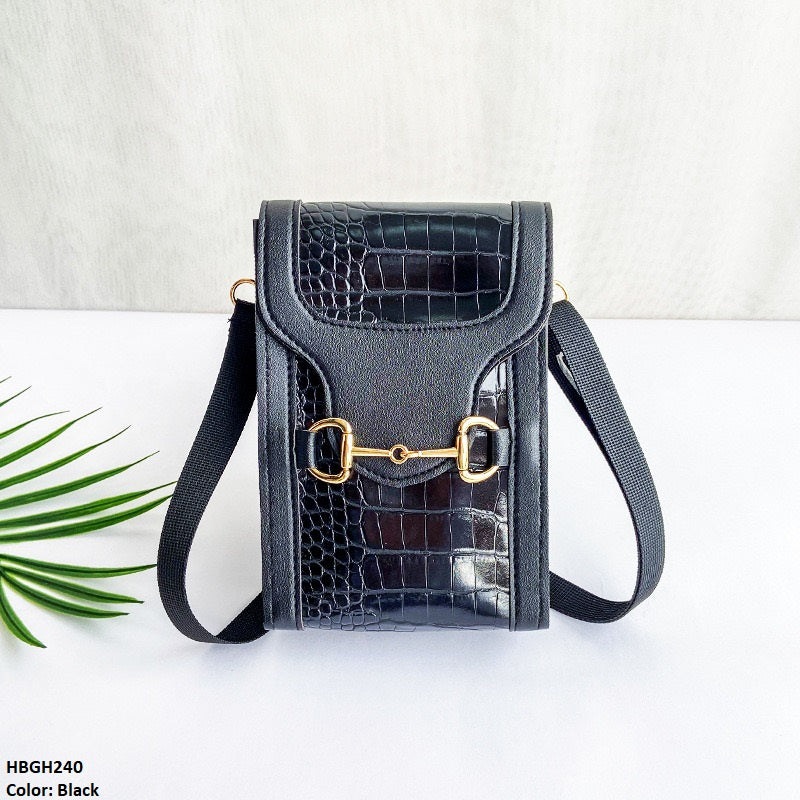 HBGH240 MPP Crocodile Pattern CrossBody Bag- HBGH