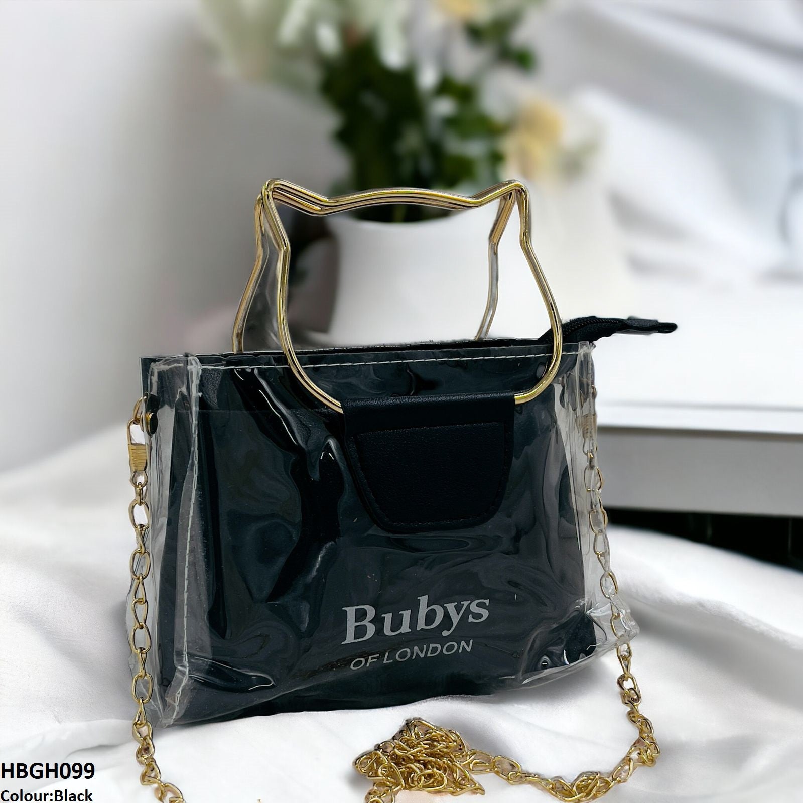 HBGH099 APH Oblique Transparent hand Bag  - HBGH